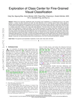Exploration of Class Center for Fine-Grained Visual Classification