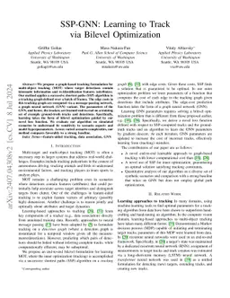 SSP-GNN: Learning to Track via Bilevel Optimization