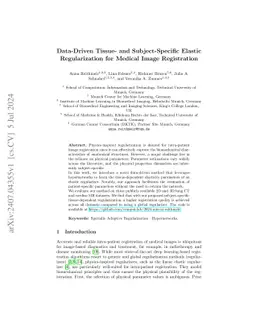 Data-Driven Tissue- and Subject-Specific Elastic Regularization for
  Medical Image Registration