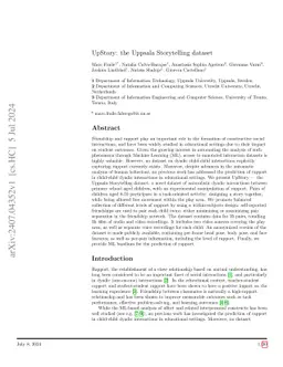 UpStory: the Uppsala Storytelling dataset