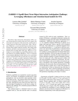 ZARRIO @ Ego4D Short Term Object Interaction Anticipation Challenge:
  Leveraging Affordances and Attention-based models for STA