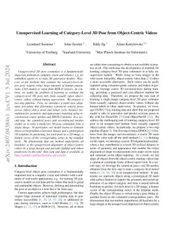 Unsupervised Learning of Category-Level 3D Pose from Object-Centric
  Videos