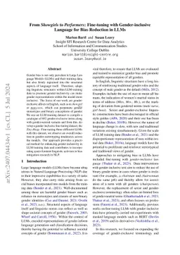 From 'Showgirls' to 'Performers': Fine-tuning with Gender-inclusive
  Language for Bias Reduction in LLMs