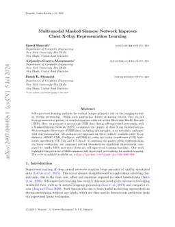 Multi-modal Masked Siamese Network Improves Chest X-Ray Representation
  Learning