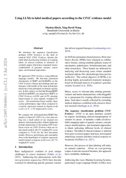 Using LLMs to label medical papers according to the CIViC evidence model