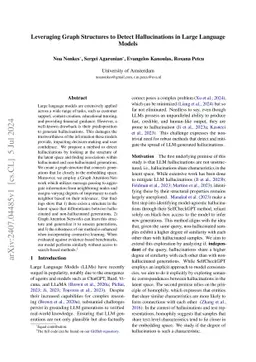 Leveraging Graph Structures to Detect Hallucinations in Large Language
  Models