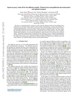 Speed-accuracy relations for diffusion models: Wisdom from nonequilibrium thermodynamics and optimal transport