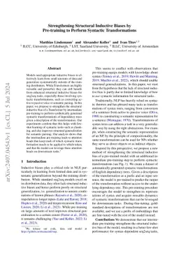 Strengthening Structural Inductive Biases by Pre-training to Perform
  Syntactic Transformations