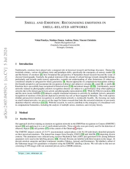 Smell and Emotion: Recognising emotions in smell-related artworks