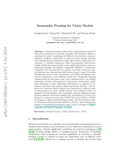 Isomorphic Pruning for Vision Models