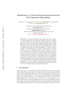 OneRestore: A Universal Restoration Framework for Composite Degradation
