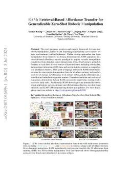 RAM: Retrieval-Based Affordance Transfer for Generalizable Zero-Shot
  Robotic Manipulation