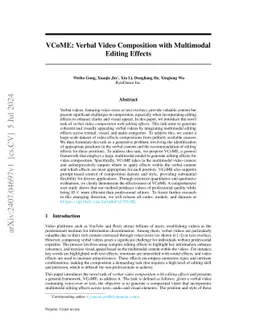 VCoME: Verbal Video Composition with Multimodal Editing Effects