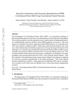 Data-Driven Prediction and Uncertainty Quantification of PWR Crud-Induced Power Shift Using Convolutional Neural Networks