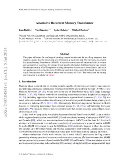 Associative Recurrent Memory Transformer