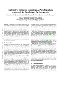 Explorative Imitation Learning: A Path Signature Approach for Continuous
  Environments