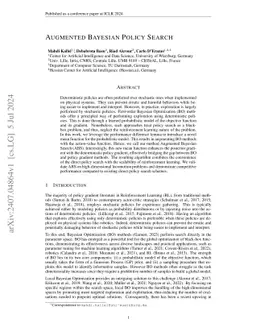 Augmented Bayesian Policy Search