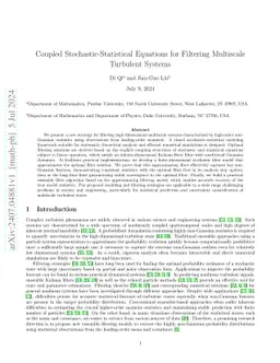 Coupled Stochastic-Statistical Equations for Filtering Multiscale
  Turbulent Systems