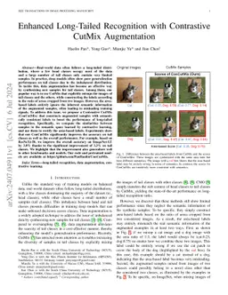Enhanced Long-Tailed Recognition with Contrastive CutMix Augmentation