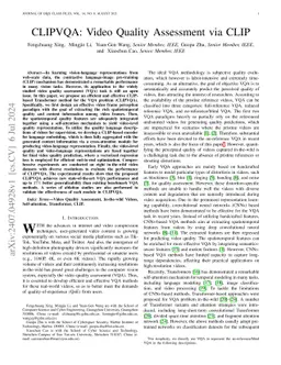 CLIPVQA:Video Quality Assessment via CLIP