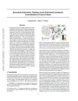 Beyond the Federation: Topology-aware Federated Learning for
  Generalization to Unseen Clients