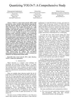 Quantizing YOLOv7: A Comprehensive Study