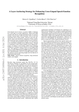A Layer-Anchoring Strategy for Enhancing Cross-Lingual Speech Emotion
  Recognition