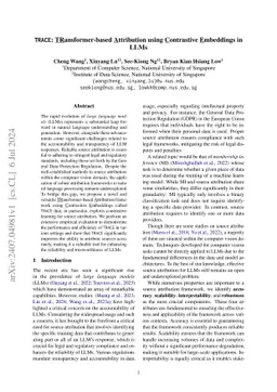TRACE: TRansformer-based Attribution using Contrastive Embeddings in
  LLMs