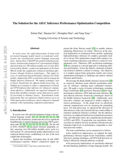The Solution for the AIGC Inference Performance Optimization Competition
