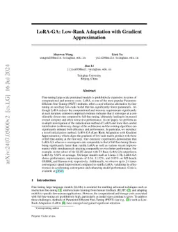 LoRA-GA: Low-Rank Adaptation with Gradient Approximation