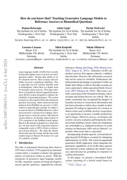 How do you know that? Teaching Generative Language Models to Reference
  Answers to Biomedical Questions