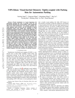 VIPS-Odom: Visual-Inertial Odometry Tightly-coupled with Parking Slots
  for Autonomous Parking