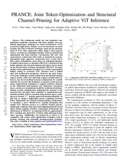 PRANCE: Joint Token-Optimization and Structural Channel-Pruning for
  Adaptive ViT Inference