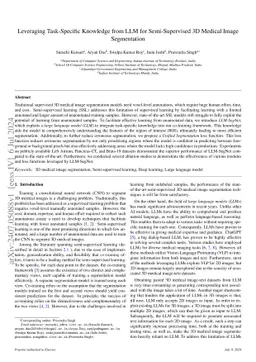 Leveraging Task-Specific Knowledge from LLM for Semi-Supervised 3D
  Medical Image Segmentation