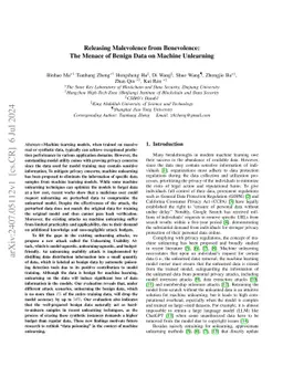 Releasing Malevolence from Benevolence: The Menace of Benign Data on
  Machine Unlearning