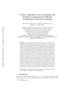 A Joint Approach to Local Updating and Gradient Compression for
  Efficient Asynchronous Federated Learning