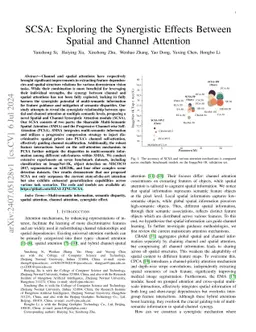 SCSA: Exploring the Synergistic Effects Between Spatial and Channel
  Attention