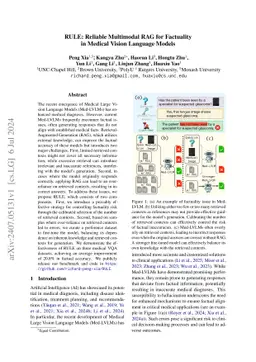 RULE: Reliable Multimodal RAG for Factuality in Medical Vision Language
  Models
