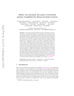 Helios: An extremely low power event-based gesture recognition for
  always-on smart eyewear