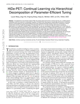 HiDe-PET: Continual Learning via Hierarchical Decomposition of Parameter-Efficient Tuning