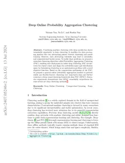Deep Online Probability Aggregation Clustering