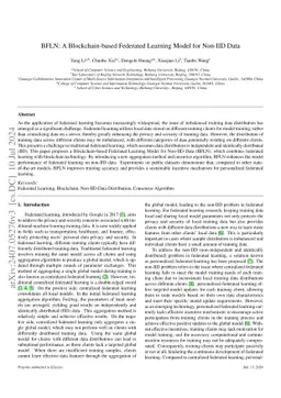 BFLN: A Blockchain-based Federated Learning Model for Non-IID Data