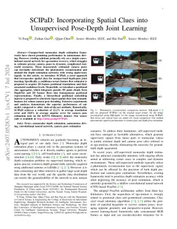 SCIPaD: Incorporating Spatial Clues into Unsupervised Pose-Depth Joint
  Learning
