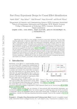 Fast Proxy Experiment Design for Causal Effect Identification