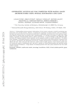 Generating multi-scale NMC particles with radial grain architectures
  using spatial stochastics and GANs