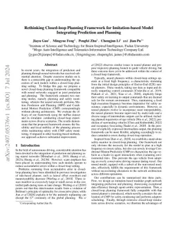 Rethinking Closed-loop Planning Framework for Imitation-based Model
  Integrating Prediction and Planning