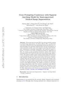 Cross Prompting Consistency with Segment Anything Model for
  Semi-supervised Medical Image Segmentation