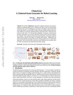 ClutterGen: A Cluttered Scene Generator for Robot Learning