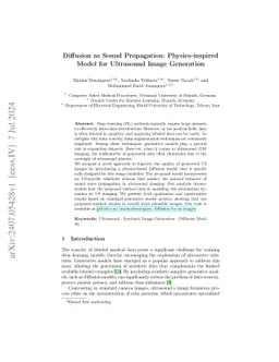 Diffusion as Sound Propagation: Physics-inspired Model for Ultrasound
  Image Generation