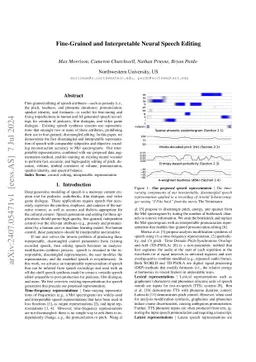 Fine-Grained and Interpretable Neural Speech Editing
